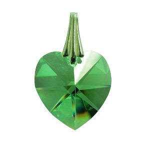 Coeur de cristal vert